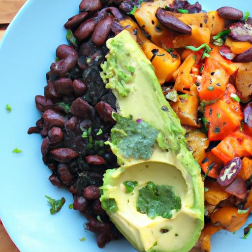 Hearty Sweet Potato Hash with Black Beans & Creamy Avocado
