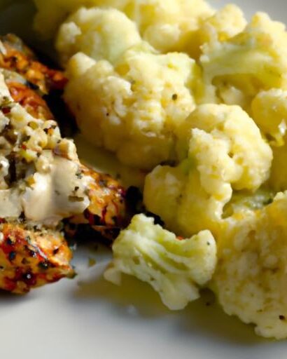 Savor the Flavors: Grilled Chicken Meets Cauliflower Mash