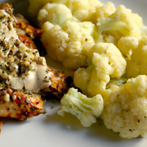 Savor the Flavors: Grilled Chicken Meets Cauliflower Mash