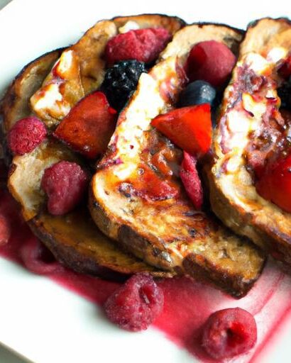 Morning Magic: Vegan French Toast with Berry Compote Delight