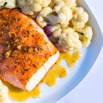 Golden Honey Mustard Salmon with Crispy Roasted Cauliflower