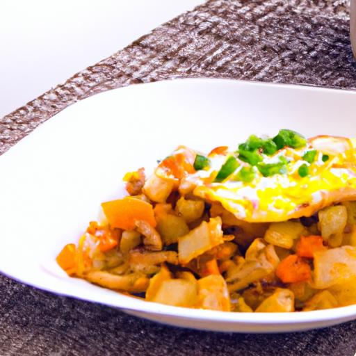 Sunrise Sizzle: Chicken & Sweet Potato Breakfast Hash Delight