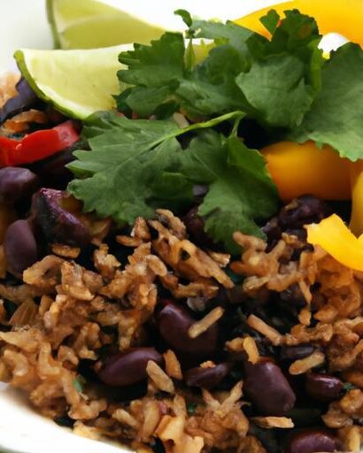 Nutritious Brown Rice & Black Bean Burrito Bowl Delight