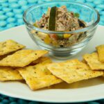 Wholesome Tuna Salad Paired with Crunchy Whole Grain Crackers