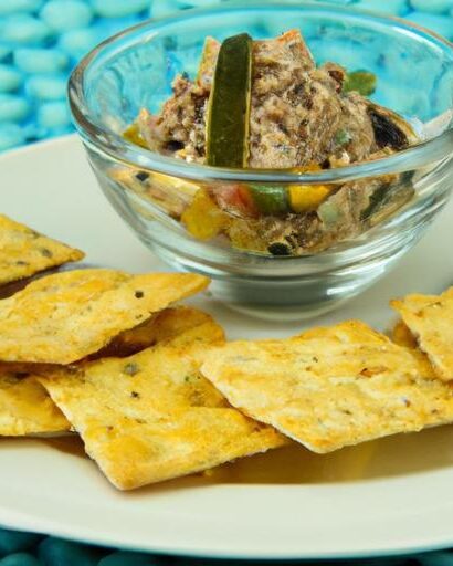 Wholesome Tuna Salad Paired with Crunchy Whole Grain Crackers