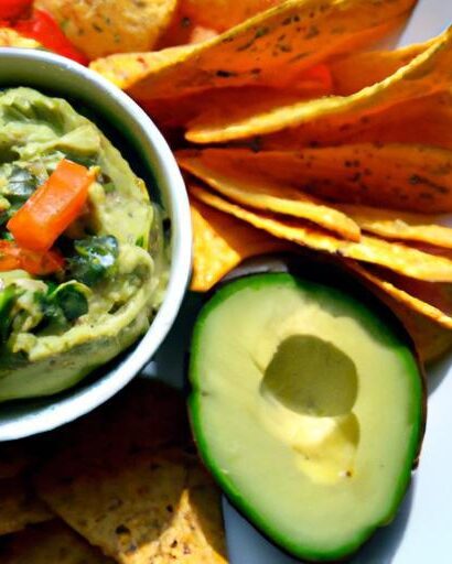 Fresh & Flavorful: Homemade Guacamole with Veggie Sticks