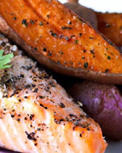 Sweet Harmony: Balsamic Glazed Salmon & Roasted Sweet Potatoes