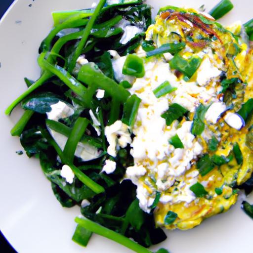 Wholesome Scrambled Egg Whites with Spinach & Feta Flair