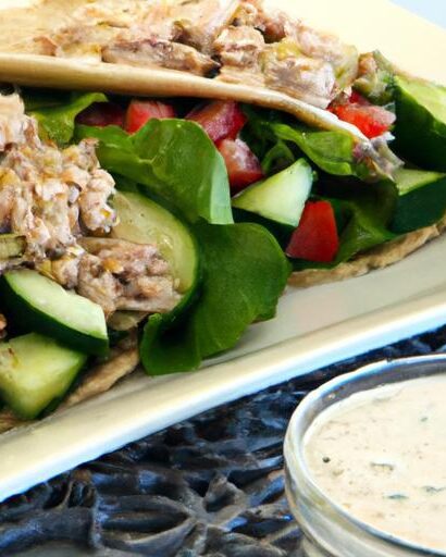Healthy Tuna Salad in Whole Wheat Pita with Greek Yogurt