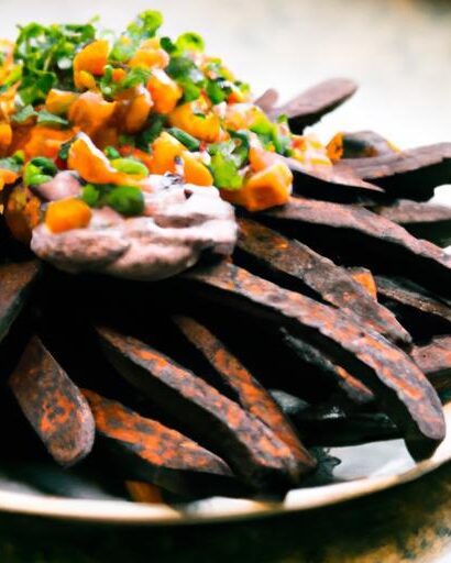 Loaded Sweet Potato Fries: Black Beans & Creamy Guac Twist