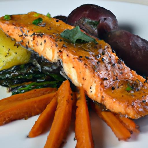 Sweet Harmony: Balsamic Glazed Salmon & Roasted Sweet Potatoes