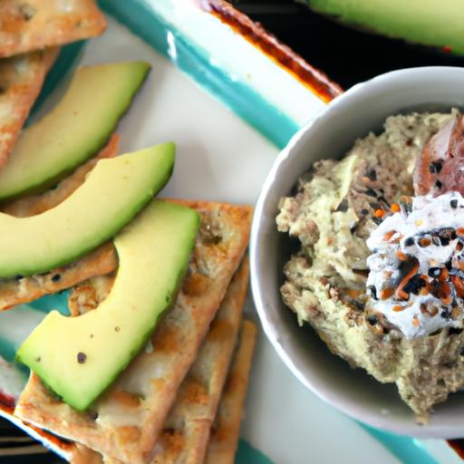 Creamy‌ Tuna &⁢ Avocado Dip Paired with Wholesome Crackers