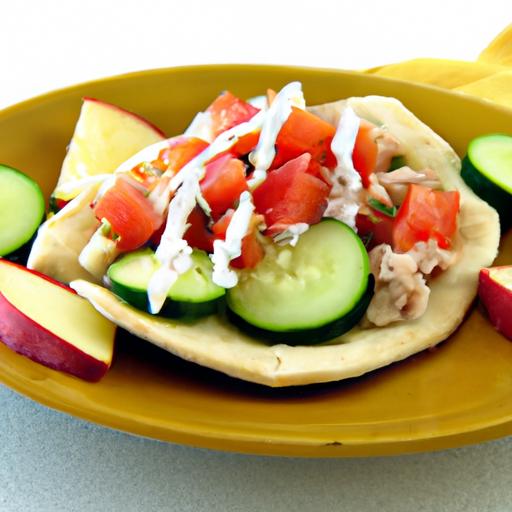 Healthy Tuna Salad​ in Whole Wheat pita with Greek Yogurt