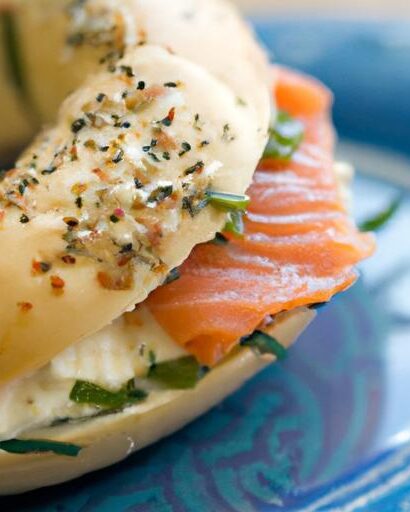 The Perfect Smoked Salmon Bagel: Capers & Herb Cream Delight