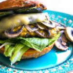 Savory Mushroom & Lentil Burger with Creamy Avocado Twist