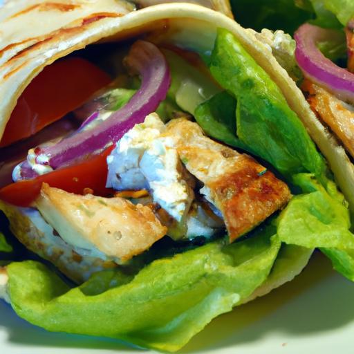Savor Greek Chicken Gyros Wrapped in Nutty Whole Wheat Pita