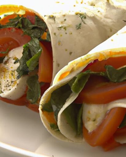 Fresh Tomato & Mozzarella Wrap with Zesty Pesto Twist