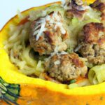 Twist on Classics: Spaghetti Squash with Turkey Meatballs