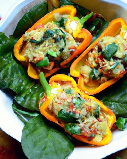 Colorful Spinach & Quinoa Stuffed Peppers: Nutritious Bites