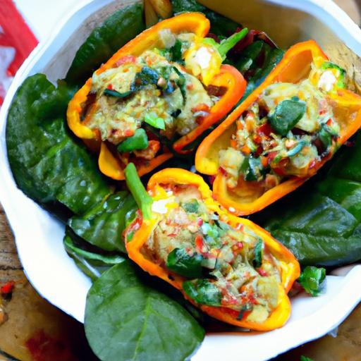 Colorful Spinach & Quinoa Stuffed Peppers: Nutritious Bites