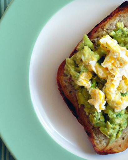 Wholesome Mornings: Scrambled Egg Whites on Avocado Toast