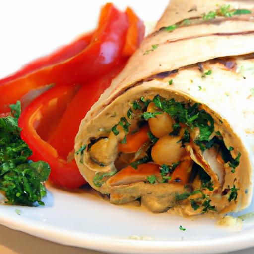 Wrap It Up: Delicious ‌Hummus & Grilled Veggie Fusion