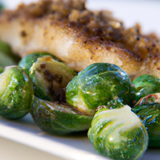 Crispy Baked Cod and Roasted Brussels Sprouts delight