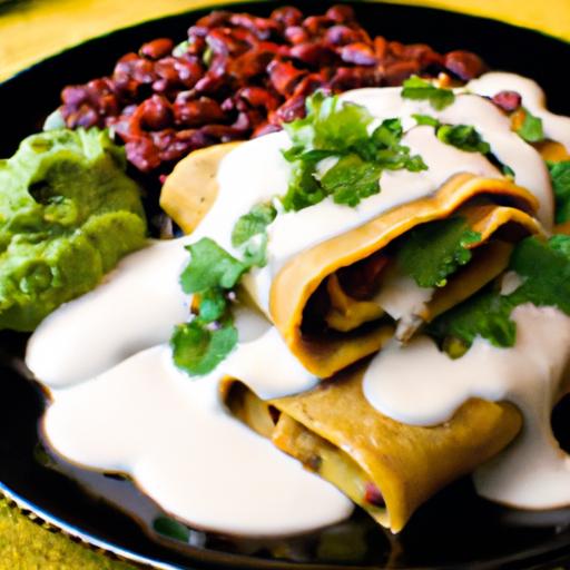 Creamy Vegan Enchiladas with Zesty Cashew queso Delight