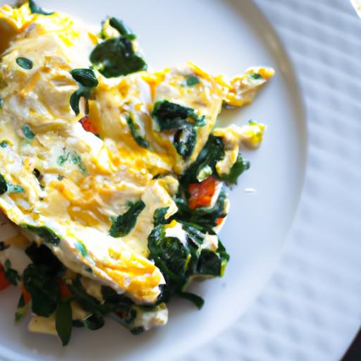 Wholesome Scrambled Egg Whites with spinach and Feta Flair