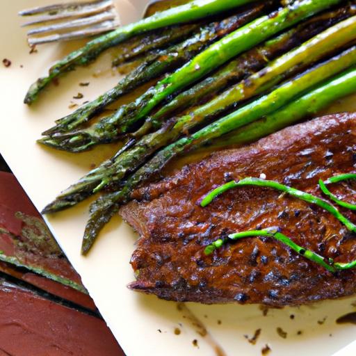 Savor the Perfect Grilled Sirloin Steak with Roasted Asparagus