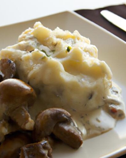 Creamy Mashed Potatoes Meets Earthy Mushroom Gravy Delight