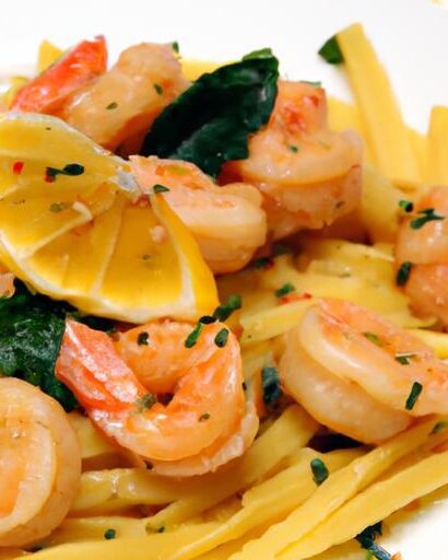 Savory Garlic Butter Shrimp with Wholesome Wheat Pasta