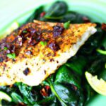 Fiery Blackened Tilapia Paired with Nutritious Sautéed Spinach