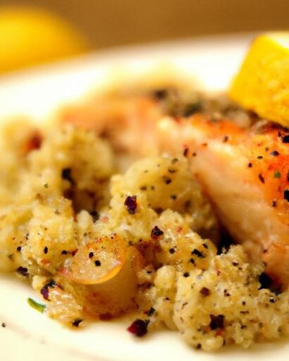 Zesty Baked Salmon with Vibrant Lemon Garlic Quinoa Delight