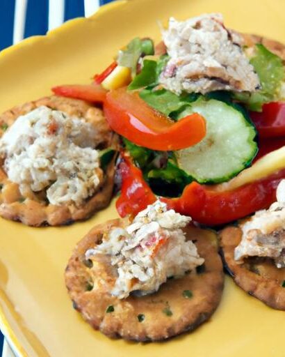 Tuna Salad Delight: Wholesome Bites with Whole Grain Crackers