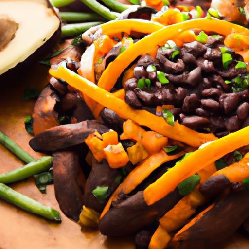 Loaded Sweet Potato Fries: Black Bean & Guacamole Delight