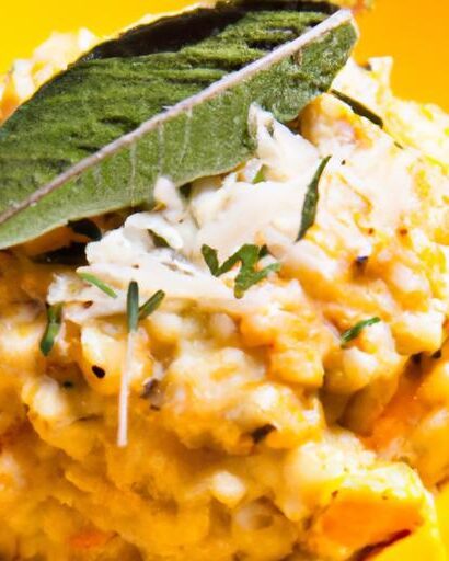 Creamy Butternut Squash Risotto Infused with Sage Delight