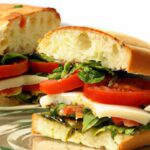 Fresh Twist: Pesto Tomato & Mozzarella Sandwich Delight