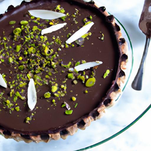 Decadent No-Bake Chocolate Tart with Creamy Pistachio Paste