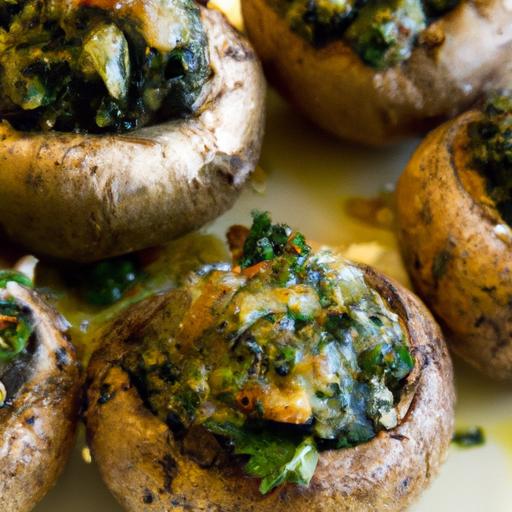 Savory Spinach⁣ & Cheese Stuffed⁤ Mushrooms:​ A​ Flavorful ⁢Bite