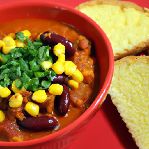 Hearty Vegan Chili Paired Perfectly with Classic Cornbread