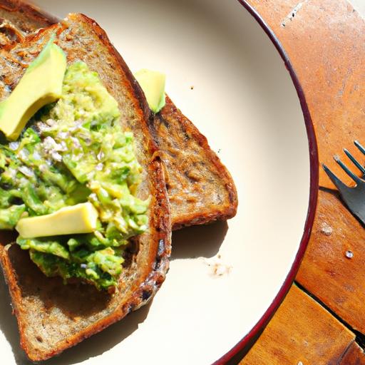 Wholesome Delight: Mashed Avocado on‌ Whole ‌Wheat Toast