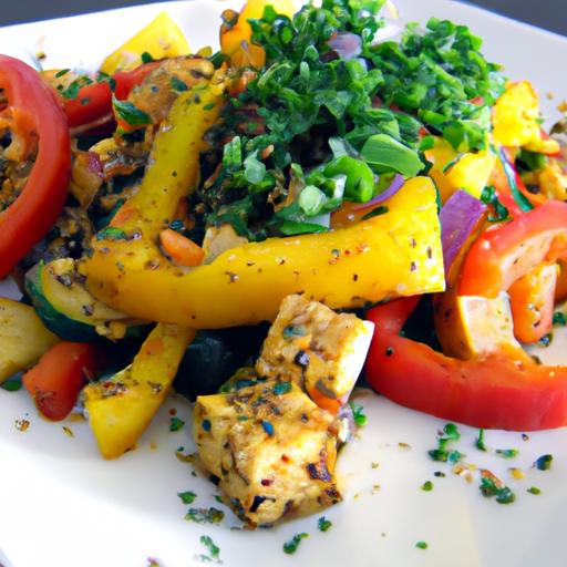 Vibrant Tofu⁣ Scramble: Bell ‌Peppers Meet Golden Turmeric