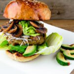 Hearty Mushroom & Lentil Burger with Creamy Avocado Twist
