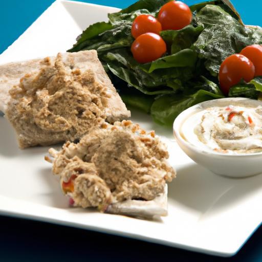 Healthy Tuna Salad with Greek Yogurt in Whole Wheat Pita