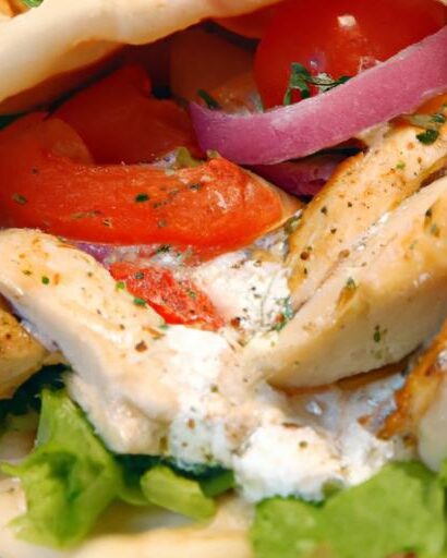 Savor Greek Chicken Gyro in Nutty Whole Wheat Pita Delight