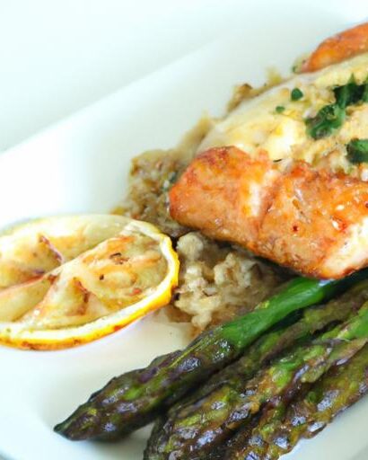Zesty Baked Salmon with Lemon and Crisp Asparagus Delight