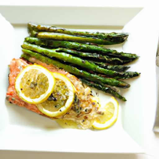 Zesty baked Salmon with Lemon and⁢ Crisp ⁢Asparagus Delight