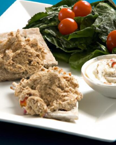 Healthy Tuna Salad with Greek Yogurt in Whole Wheat Pita