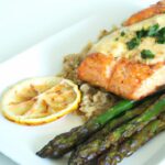 Zesty Baked Salmon with Lemon and Crisp Asparagus Delight
